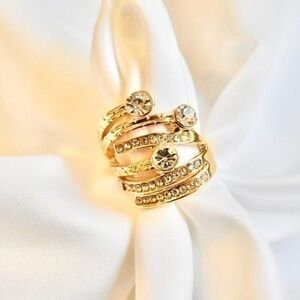 Layered Rhinestone Ring